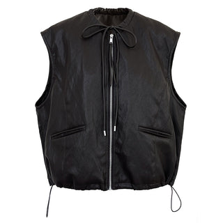 pu vest cardigan