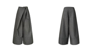 asymmetric wide pants