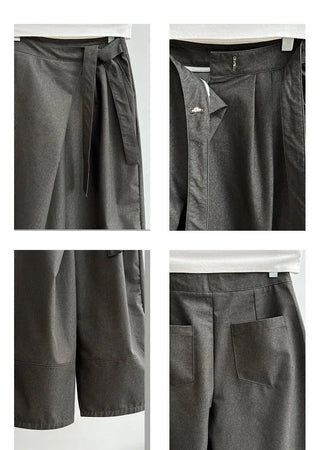 asymmetric wide pants