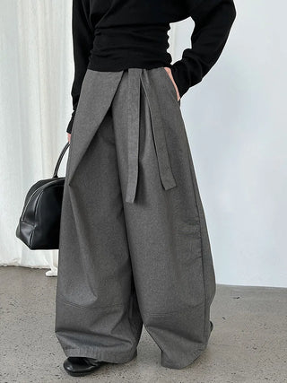 asymmetric wide pants