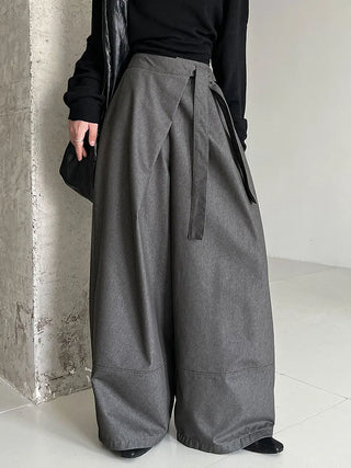 asymmetric wide pants
