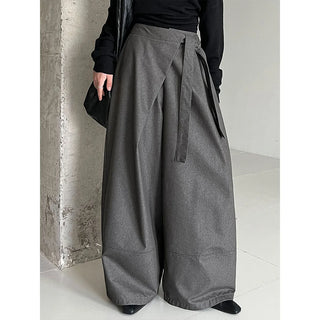 asymmetric wide pants