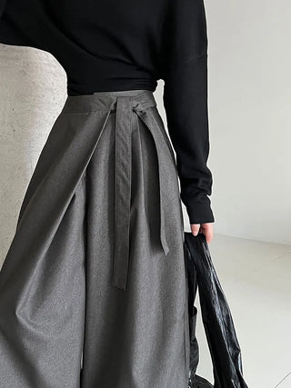 asymmetric wide pants