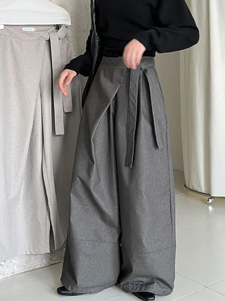 asymmetric wide pants