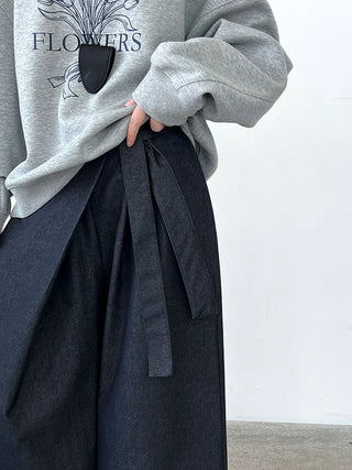 asymmetric wide pants