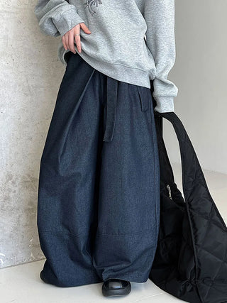 asymmetric wide pants