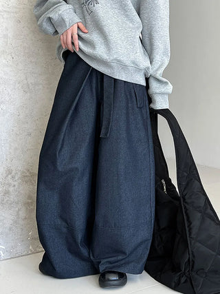 asymmetric wide pants
