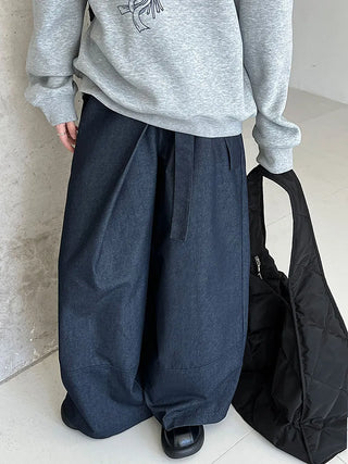 asymmetric wide pants