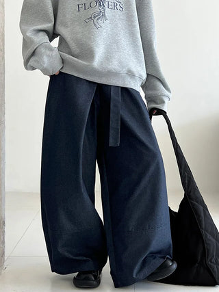 asymmetric wide pants