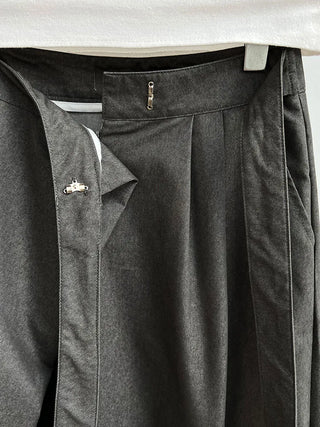 asymmetric wide pants