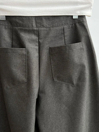 asymmetric wide pants