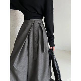 asymmetric wide pants