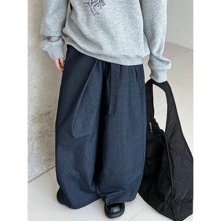 asymmetric wide pants