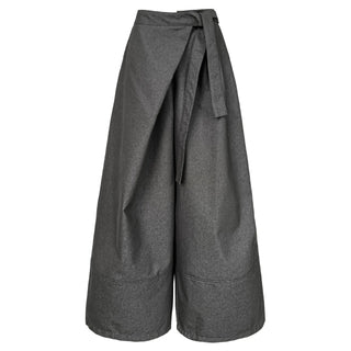 asymmetric wide pants
