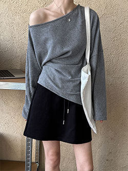 elastic A-line skirt