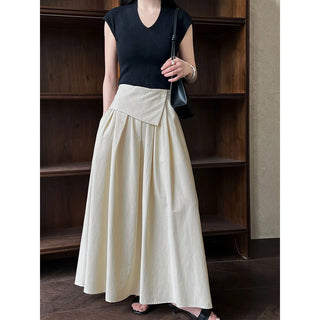 elastic A-line skirt