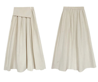 elastic A-line skirt