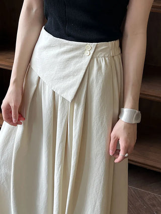 elastic A-line skirt