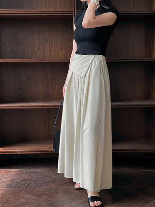 elastic A-line skirt