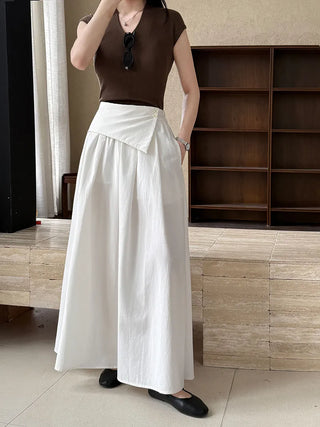elastic A-line skirt