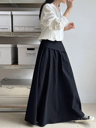 elastic A-line skirt