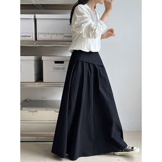elastic A-line skirt