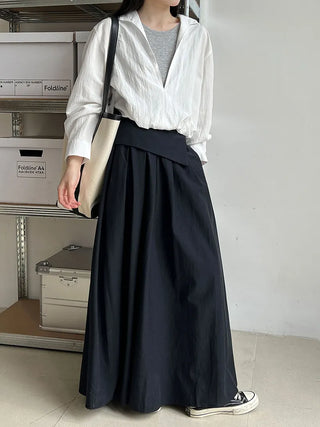 elastic A-line skirt