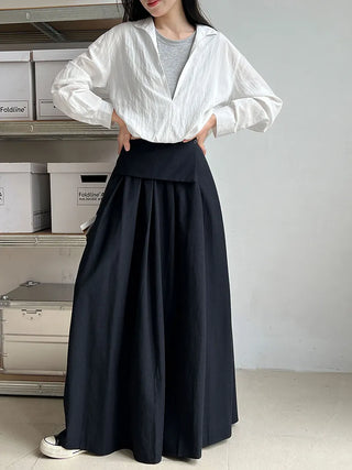 elastic A-line skirt