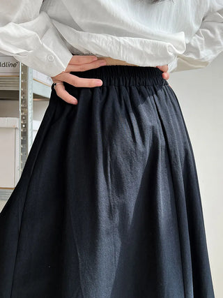 elastic A-line skirt