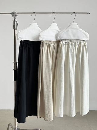 elastic A-line skirt