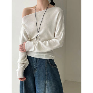 slim shoulder sweater