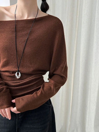 slim shoulder sweater