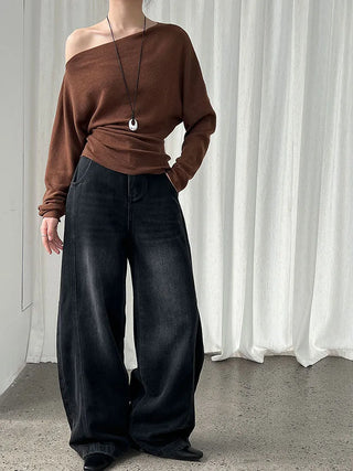 slim shoulder sweater