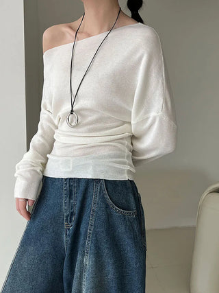 slim shoulder sweater