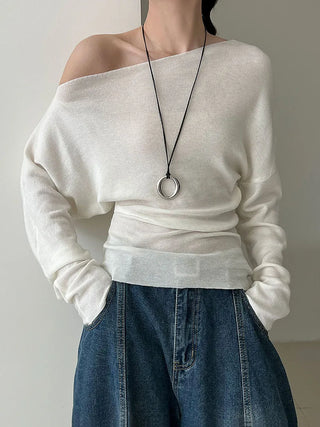 slim shoulder sweater