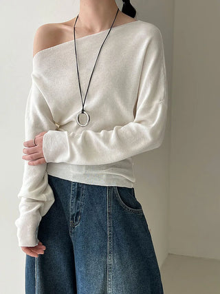 slim shoulder sweater