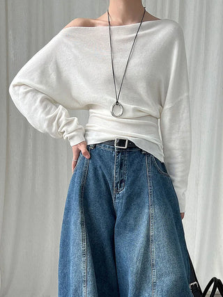 slim shoulder sweater