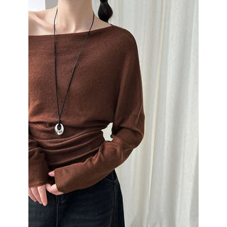 slim shoulder sweater