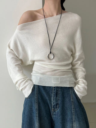 slim shoulder sweater