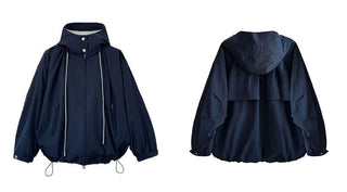hooded shell jacket