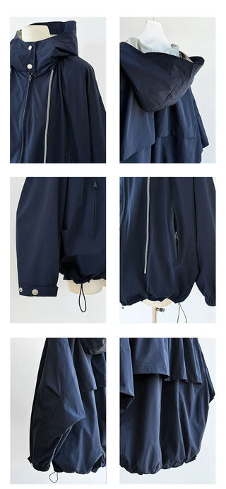 hooded shell jacket