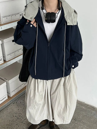 hooded shell jacket