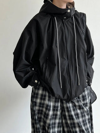 hooded shell jacket