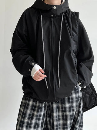 hooded shell jacket