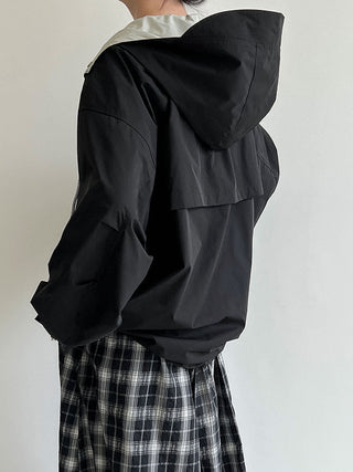 hooded shell jacket