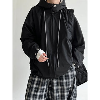 hooded shell jacket