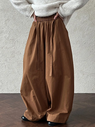 lace-up balloon pants