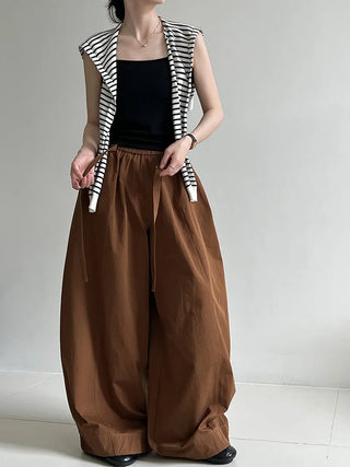 lace-up balloon pants