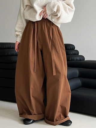 lace-up balloon pants