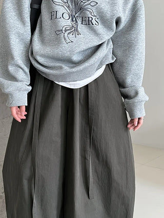 lace-up balloon pants